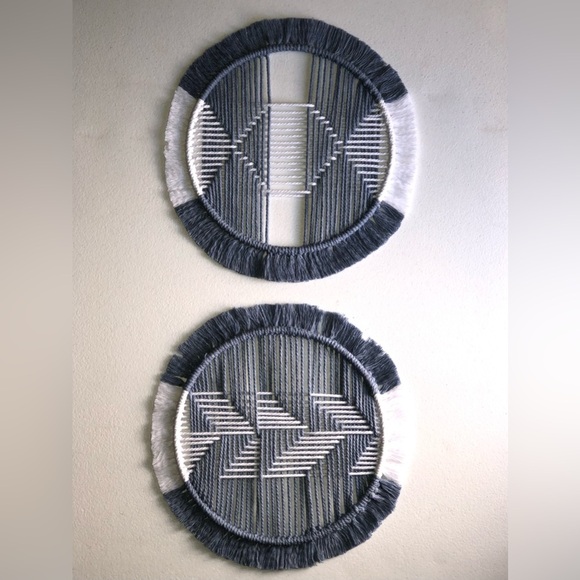 Boho Macrame Wall Hanging Decoration - Set of 2 - Picture 6 of 6